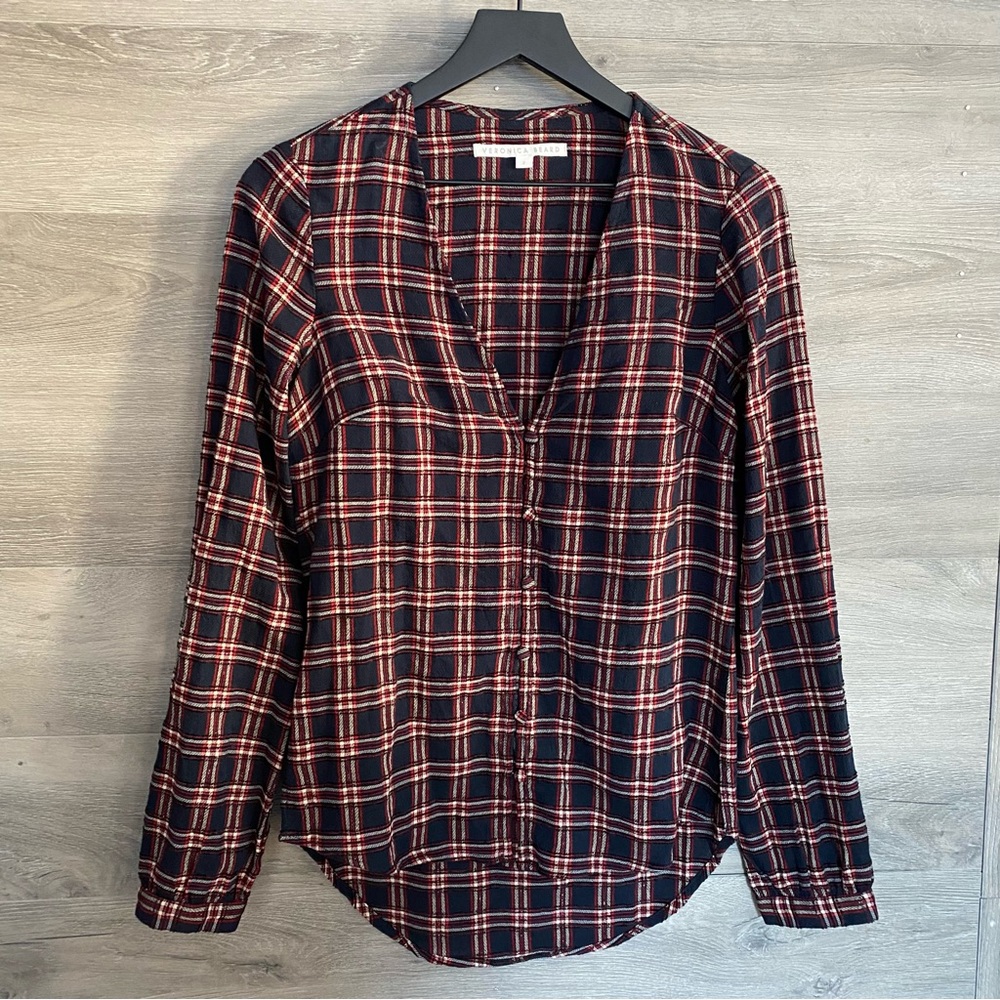 Veronica Beard Peggy Plaid Blouse - Picture 2 of 8